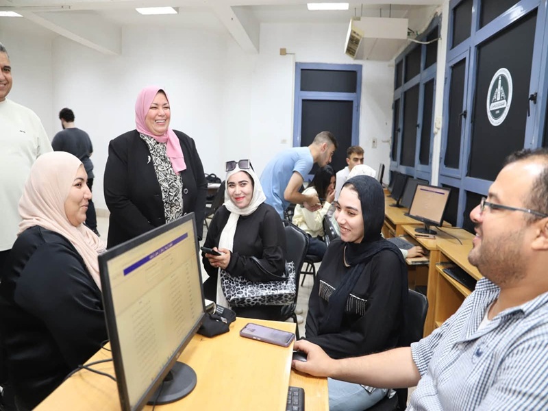 Ain Shams University electronic coordination labs receive 620 students on the second day of Phase Two of the 2026/2027 university admission process