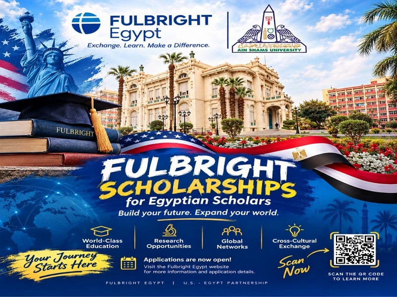 Ain Shams University’s Scholarship Office has announced the opening of applications for the Fulbright Egyptian Scholar Program – Research Grant.