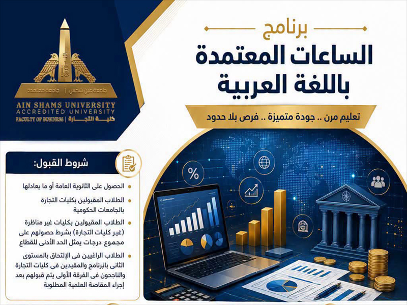 The Faculty of Business announces details of its Arabic-language credit-hour program