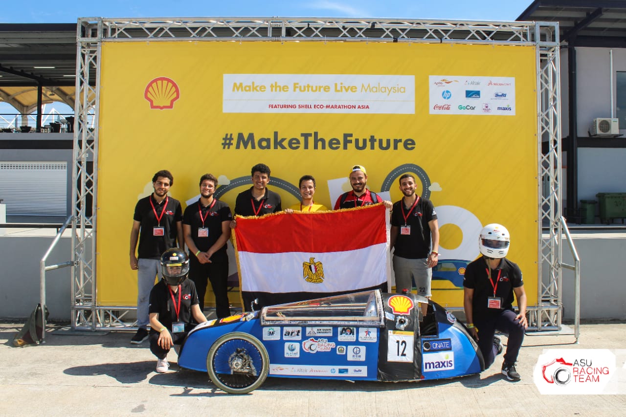 فريق سباقات هندسة عين شمس يشارك في فعاليات مسابقة Shell Eco Marathon بماليزيا