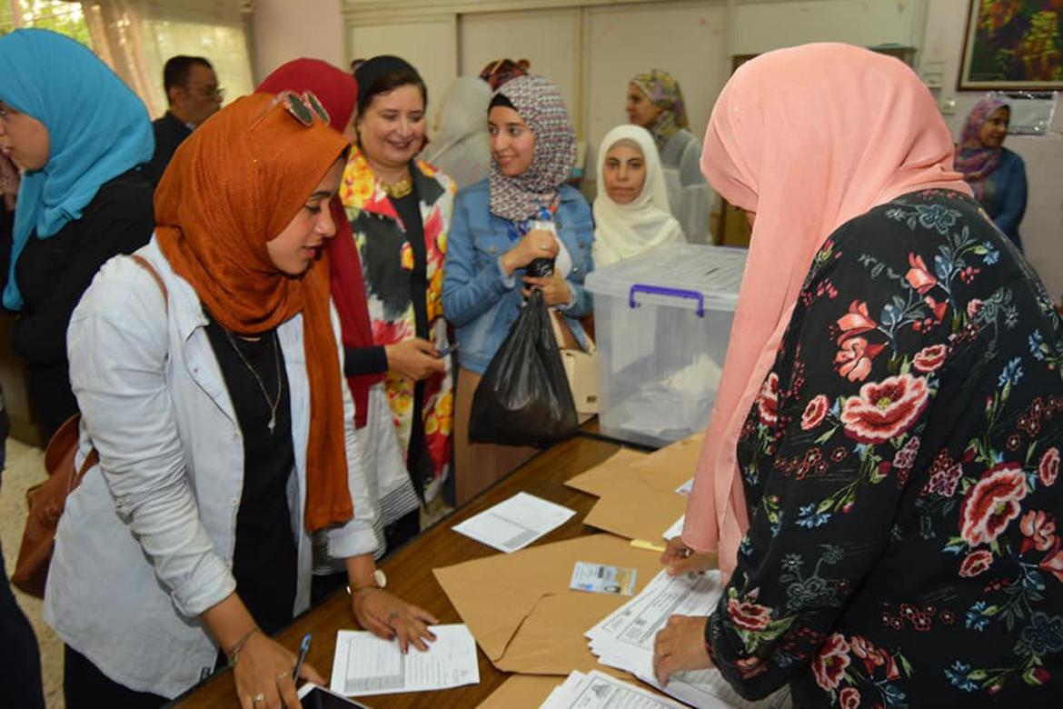 انتخابات الإعادة بجميع فرق كلية البنات جامعة عين شمس