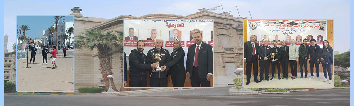 Three silver medals and the third level cup, the university students harvest in the Arab Speed Ball Championship