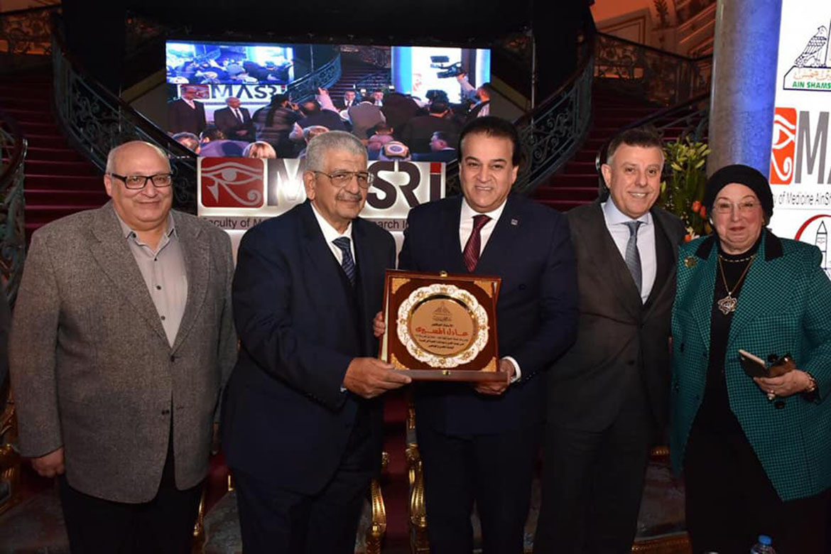افتتاح مركز ابحاث طب عين شمس بحضور وزراء التعليم العالي والبحث العلمي، الانتاج الحربى، الإعلام