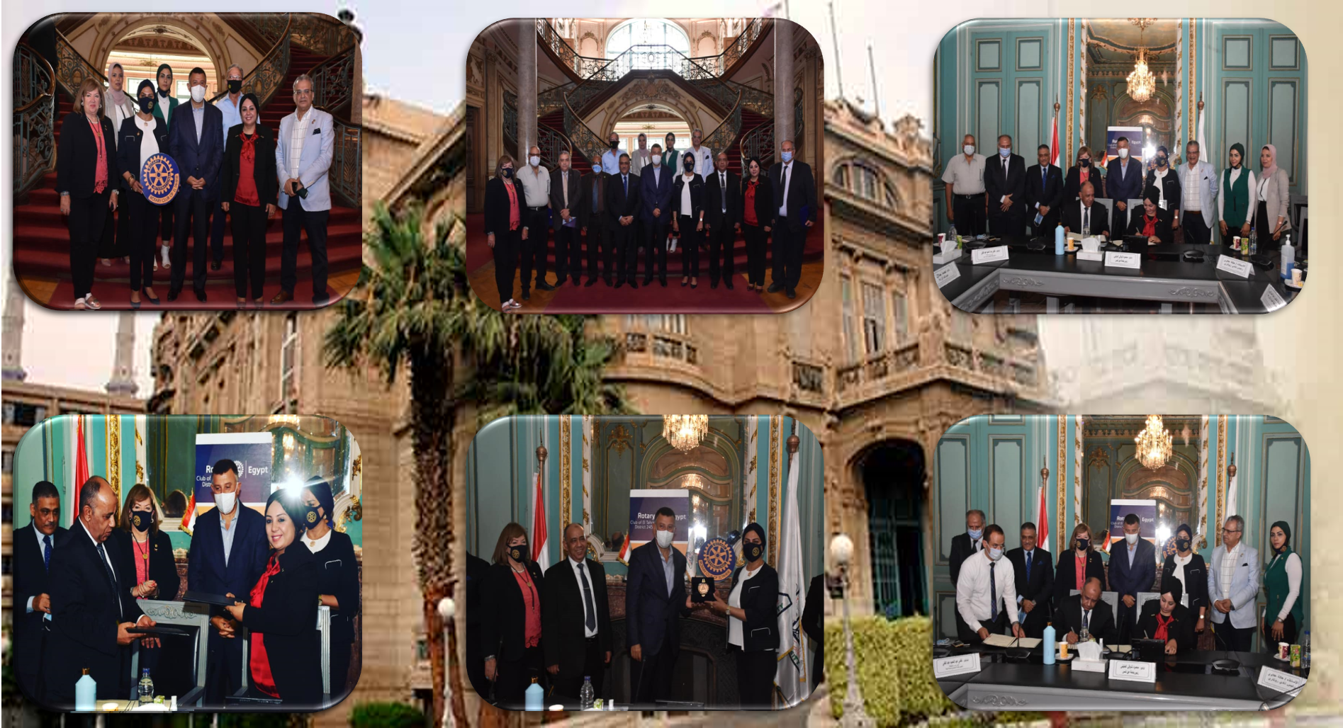 The President of Ain Shams University witnesses the signing of a cooperation protocol between the Faculty of Agriculture and the Rotary Club of Tahrir