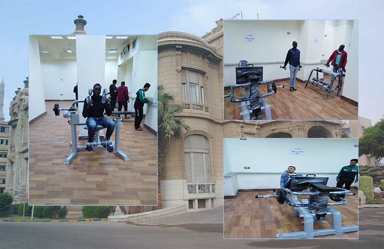 Providing a number of sports halls in various faculties of Ain Shams University