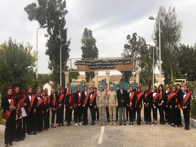 Ain Shams University students visit the site of the Tree Hill and the Tahya Masr tunnels