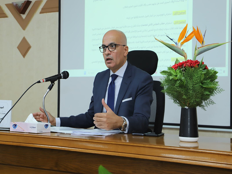 The President of Ain Shams University chairs the first session of the Education and Student Affairs Council for the academic year 2023/2024