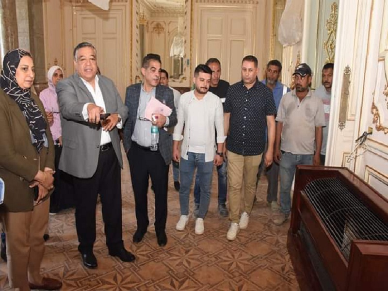 نائب رئيس جامعة عين شمس تتفقد أعمال التطوير بقصر الزعفران وتوجه بالانتهاء من الأعمال في نهاية الشهر الجاري