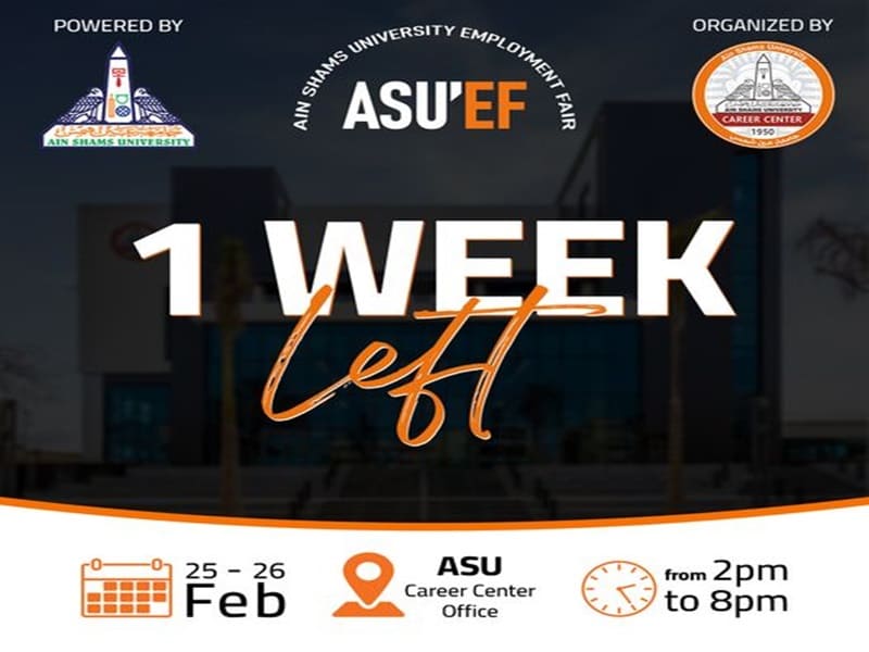 The ASU Employment Fair 2024 at Ain Shams University starts in a week