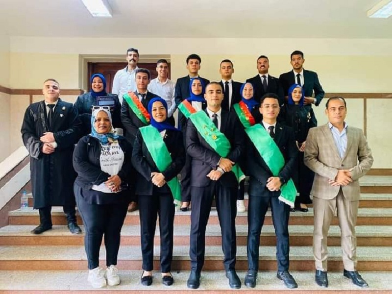 كلية الحقوق تفوز بالمركز الثالث في مسابقة قضاة المستقبل على مستوى كليات الحقوق بالجامعات المصرية