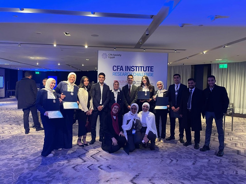 Ain Shams University wins the bronze medal at the level of 24 Egyptian universities in the CFA competition for the year 2025
