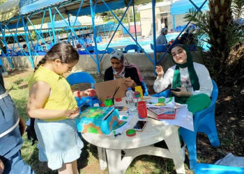 Artistic drawing workshop at the Faculty of Girls, Ain Shams University