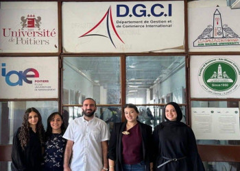 Five fourth-year students from the Faculty of Business at Ain Shams University won the prestigious French "Bourse Eiffel" scholarship