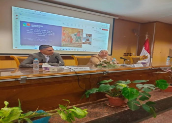 The Dean of the Faculty of Al-Alsun opens the 10th session of the Youth Researchers Forum entitled “Creativity Across Multimedia in Literature, Language, and Translation”