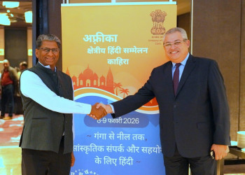 The Vice President of Ain Shams University for Education and Student Affairs Witnesses the Launch of the African Regional Conference on the Hindi Language, in Cooperation Between the University and the Embassy of India