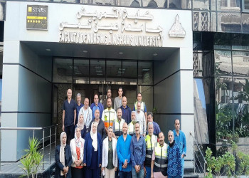 تجربة إخلاء ناجحة بكلية التمريض بجامعة عين شمس