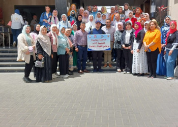 A student delegation from Sohag University visits the Service Center for Students with Disabilities at Ain Shams University