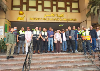 A Successful Emergency Evacuation Drill at Ain Shams University’s Faculty of Languages Completed in Seven Minutes as Part of the Crisis Preparedness Enhancement Plan