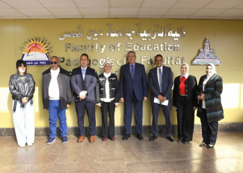 The Vice President of Ain Shams University for Education and Student Affairs inspects the progress of the first semester exams at the Faculty of Education