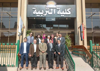 An introductory symposium entitled "The Role of Japanese Social and Continuing Education Centers (Komenkan) in Promoting Sustainable Development and the Possibility of Benefiting from it in Egypt" at the Faculty of Education