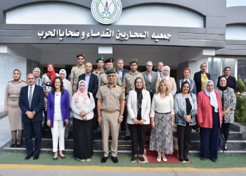 A high-level delegation from Ain Shams University visits the Association of Veterans and War Victims