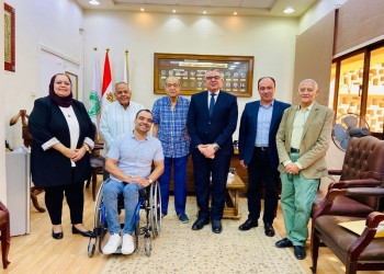 The Faculty of Business at Ain Shams University honors world champion Haitham Abdel Shafi in recognition of his athletic achievements