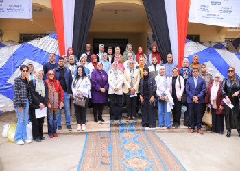 Prof. Ghada Farouk, Vice President of Ain Shams University, witnesses the graduation ceremony of the first class of certified trainers (the 100 certified trainers grant provided by the Supreme Council of Universities)