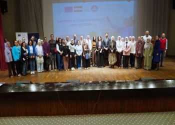 Ain Shams University hosts an informational session on the EURAXESS and HORIZON EUROPE programs as part of the Egyptian European Research and Innovation Week
